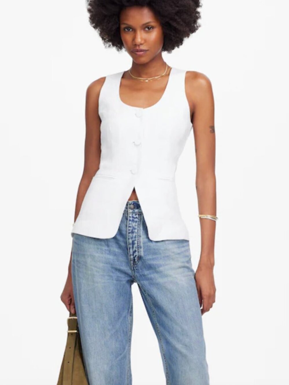 Madewell Scoopneck Cutaway Vest